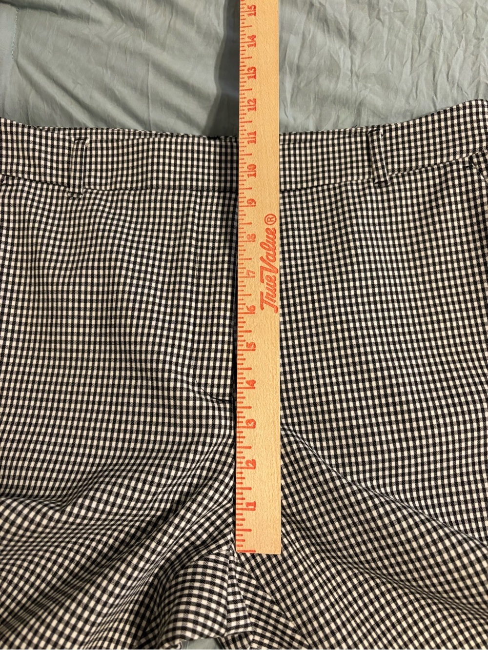 White House Black Market WHBM Black White Gingham Ankle Pants Size 12 - Picture 5 of 9